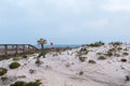 Sand Dunes with `Keep off Dunes` Sign Royalty Free Stock Photo