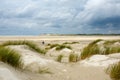 Sand dunes of Kniepsand beach, Wittdun, Amrum island, North Frisia, Schleswig-Holstein, Germany Royalty Free Stock Photo
