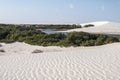 Sand dunes of the Lencois Maranheses in Brazil Royalty Free Stock Photo
