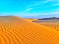 Sand dunes magical in desert of Algeria Royalty Free Stock Photo
