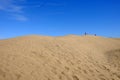 Sand dunes in Maspalomas on the Canary island Gran Canaria, Spain - 13.02.2017. Royalty Free Stock Photo