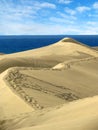 The Sand dunes Maspalomas of Gran Canaria, Canary Islands Royalty Free Stock Photo