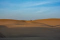 Sand dunes of Maspalomas with lighthouse on Gran Canaria, Spain Royalty Free Stock Photo