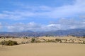 Sand dunes in Maspalomas and natural reserve La Charca on Gran Canaria, Spain. Royalty Free Stock Photo