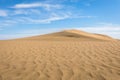 Sand in the Dunes of Maspalomas, a small desert on Gran Canaria, Spain. Sand and sky. Royalty Free Stock Photo