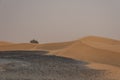 Sand dunes in Merzouga village near sahara Erg Chebbi dune in sa Royalty Free Stock Photo