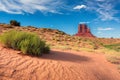 Sand dunes at Monument Valley, Arizona. Royalty Free Stock Photo
