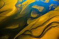 Sand dunes of Namib desert from aircraft on Skeleton coast in Namibia