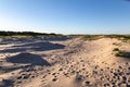 Sand dunes near the beach off the bay in Chappaquiddick