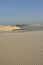 Sand Dunes With Oasis Royalty Free Stock Photo