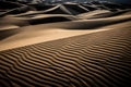 sand dunes ripple in the wind, creating mesmerizing patterns Royalty Free Stock Photo