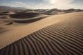 sand dunes ripple in the wind, creating mesmerizing patterns Royalty Free Stock Photo