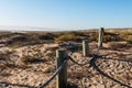 Sand Dunes and Rope Border at Tijuana River Estuarine