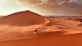 Sand dunes in the Sahara Desert, Algerian part in the Tadrart and Tassili n\'Ajjer mountains