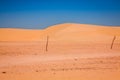 Sand dunes of Sahara desert near Ong Jemel in Tozeur,Tunisia. Royalty Free Stock Photo