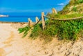 Sand dunes sea landscape beach on Majorca island, Spain Royalty Free Stock Photo