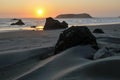 Sand Dunes and Sea Stacks near Gold Beach, Oregon