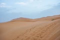 Sand dunes during sunset in Erg Chebbi desert, near Merzouga, Sahara Desert, in Morocco. Royalty Free Stock Photo