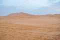 Sand dunes during sunset in Erg Chebbi desert, near Merzouga, Sahara Desert, in Morocco Royalty Free Stock Photo