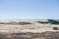 Sand dunes Vysota Efa on sunny spring day