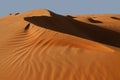 Sand dunes in the Wahiba Sands desert in Oman Royalty Free Stock Photo