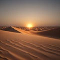 Sand dunes of Wahiba sands are in the desert of Oman. Royalty Free Stock Photo