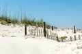 Sand Fence on Beach Dunes Royalty Free Stock Photo