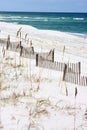 Sand Fences Along Seashore Royalty Free Stock Photo