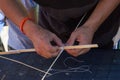 Sand Fest. The lesson of creating a flying kite.