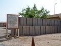 Blast barriers on a military camp in Iraq Royalty Free Stock Photo