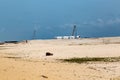 Sand filling of a local beach in Lekki, Lagos Nigeria