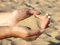 Sand fistful Royalty Free Stock Photo