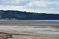 Sand flats exposed at low tide