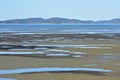 Sand flats at low tide