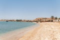 sand in the foreground of the beach in Egyptian resort of Sharm el Sheikh Royalty Free Stock Photo