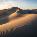 In the sand form intricate patterns, highlighted by the gentle Royalty Free Stock Photo