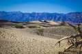 Sand in front of mesquite sand dunes Royalty Free Stock Photo