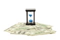 Sand-glass and dollar Royalty Free Stock Photo
