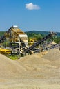 Sand and gravel production Royalty Free Stock Photo