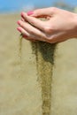 Sand in the hands Royalty Free Stock Photo