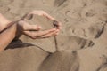 sand in hands Royalty Free Stock Photo