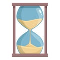 Sand hour clock icon cartoon vector. Dial image speed Royalty Free Stock Photo