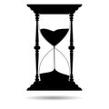 Sand Hourglass black silhouette - illustration Royalty Free Stock Photo