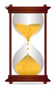 Sand hourglass. The classic form illustration