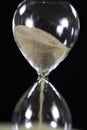 Sand in an hourglass front cover for magazine Royalty Free Stock Photo