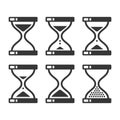 Sand Hourglass Timer Icon Set. Vector Royalty Free Stock Photo