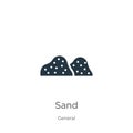 Sand icon vector. Trendy flat sand icon from general collection isolated on white background. Vector illustration can be used for Royalty Free Stock Photo