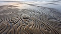 Ephemeral Wave Patterns: A Distorted Expressionist Exploration Royalty Free Stock Photo