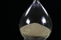Sand inside of an hourglass- quotes about time metaphors using an hour glass to talk about time