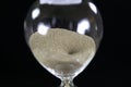 Sand inside of an hourglass- quotes about time metaphors using an hour glass to talk about time